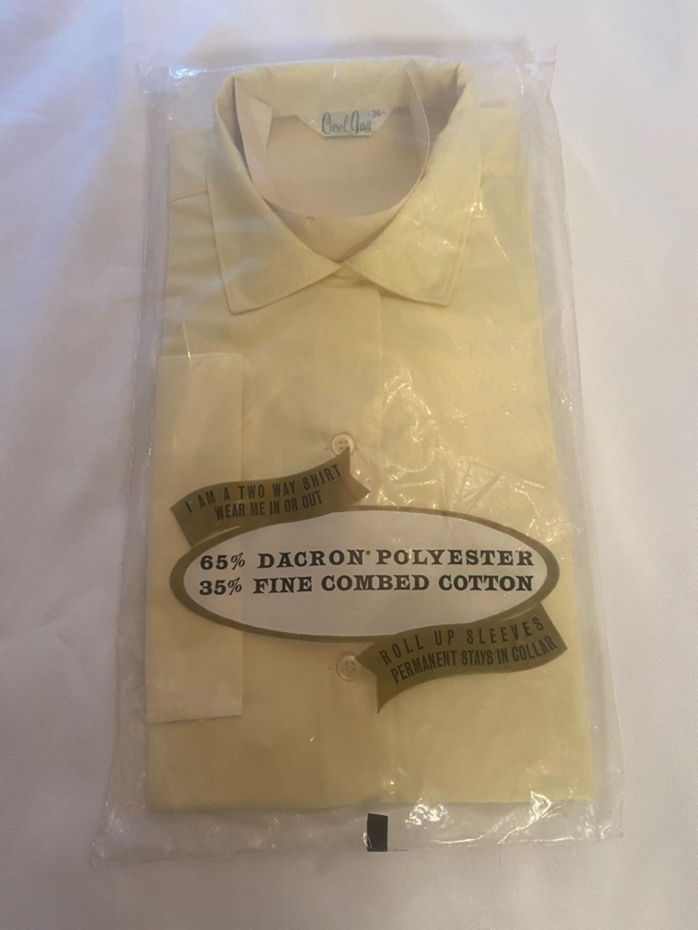 Classic Men's Dress Shirt - vintage, yellow